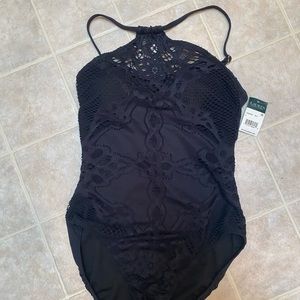Ralph Lauren Black Lace Swimsuit